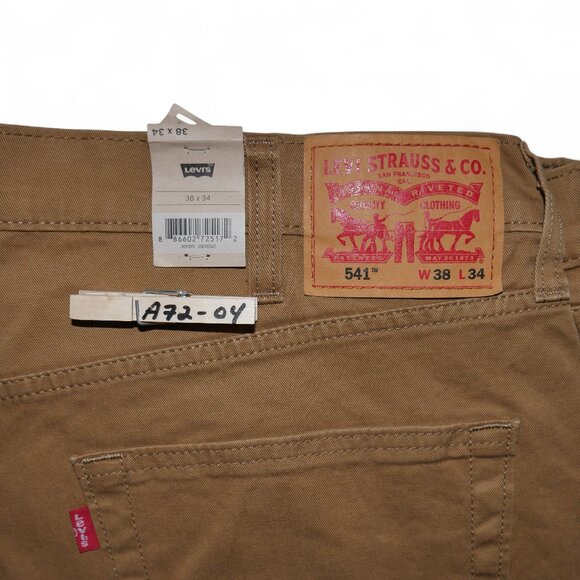 Levis 541 Athletic Fit Jeans Men's Size 38x34 Stretch Twill Caraway Brown NWT - Picture 7 of 10